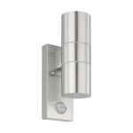 Eglo Luce Da Parete Riga 5 Acciaio Inossidabile Up & Down 2W 250lm - 830 Luce Calda -  | IP44 - Sensore Di Movimento