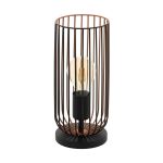 Eglo Lampada Da Tavolo Roccamena Nero, Rame | Adatto per 1x E27